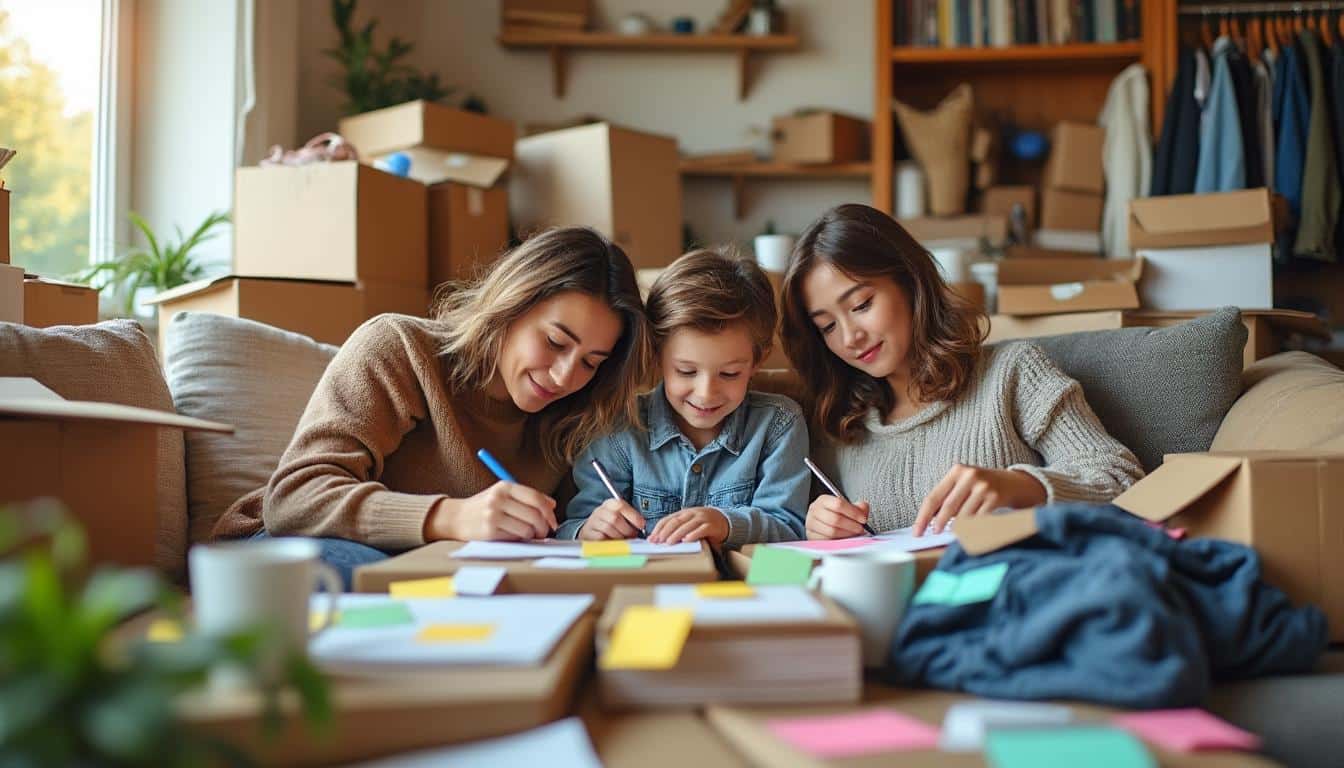 Illustration: Exemples concrets et modèles variés de messages pour un déménagement